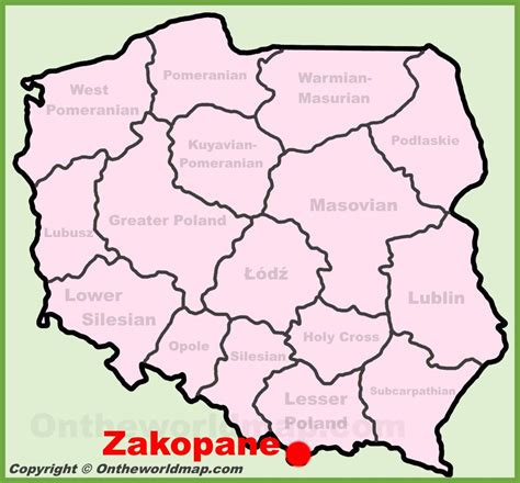 zakopane mapa polski