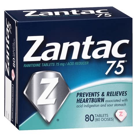 Zantac 75 Ranitidine Tablets Acid Reducer Walgreens