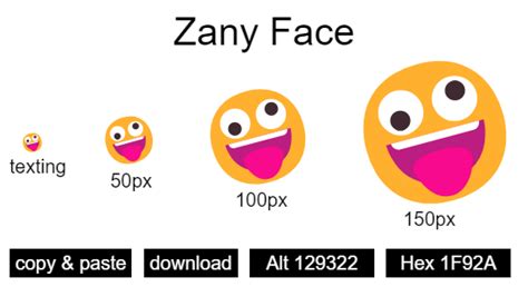 zany face code