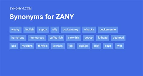 zany synonyms and antonyms