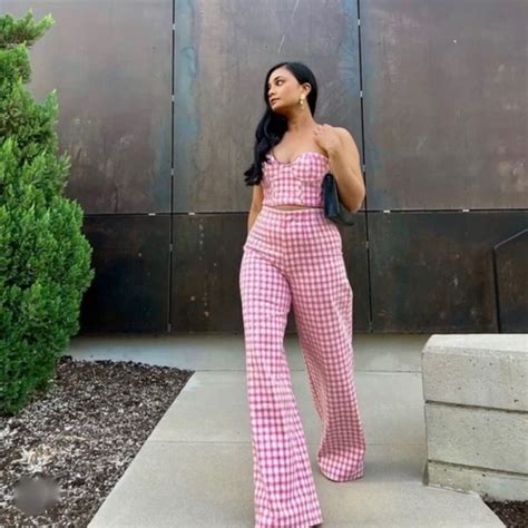 Zara Full Length Gingham Pants