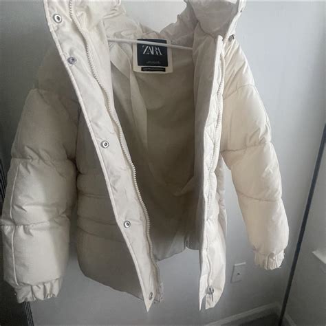 Zara White Winter Jacket