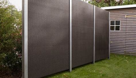 Pfosten für Polyrattan Zaun Element, 240 cm hoch, Aluminium - Gartenfreude