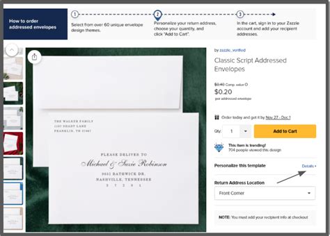 Zazzle Addressed Envelopes