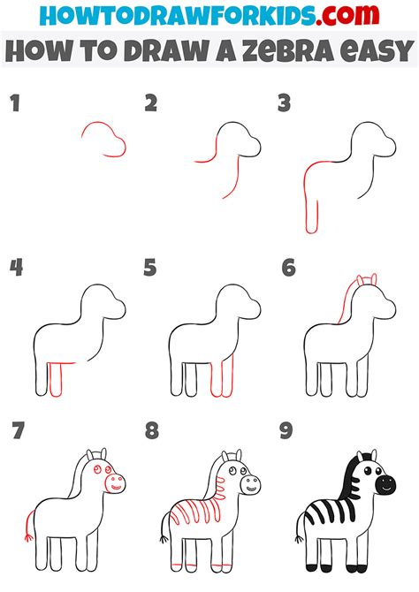 How to Draw a Zebra Zebra drawing, Animal drawings, Easy