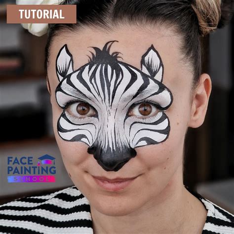 Zebra Face Paint Tutorial