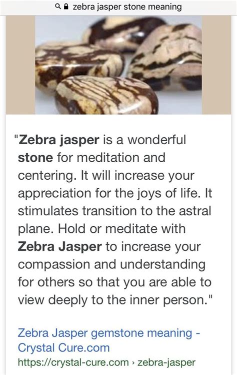 Zebra Jasper Meaning