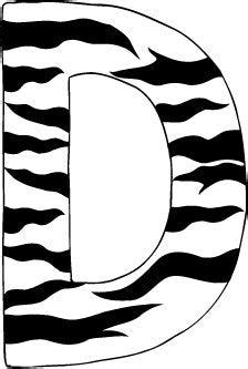 Zebra Letter Stickers