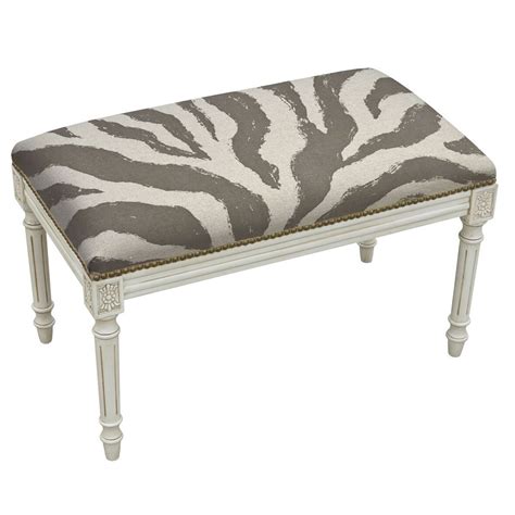 Zebra Print Bedroom Bench