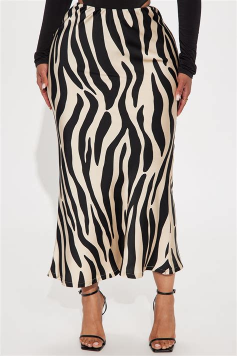 Zebra Print Skirt Maxi