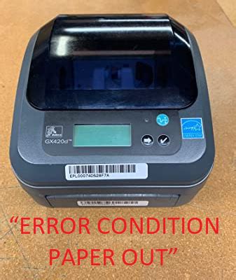 Zebra Printer Error Message