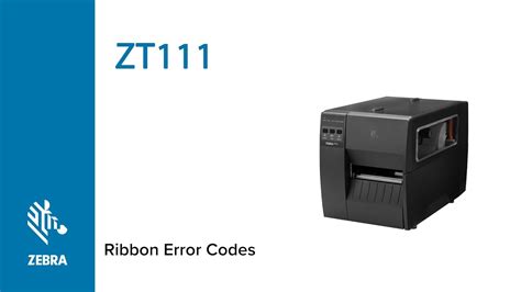 Zebra Printer Error Ribbon In