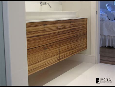 Zebra Wood Bathroom Vanity