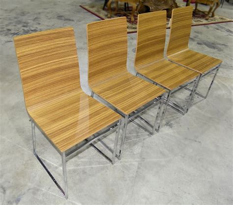 Zebra Wood Dining Chairs