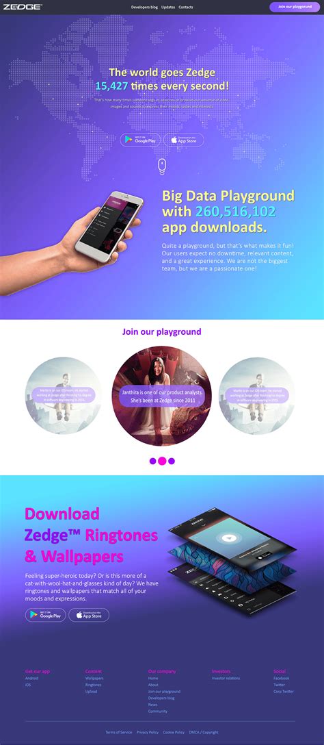 zedge user interface