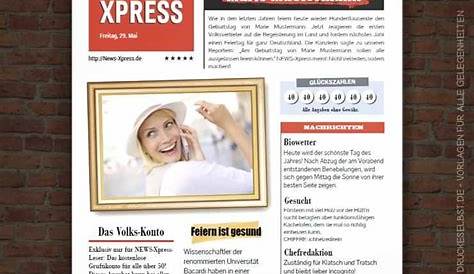 Einzigartig Zeitung Selbst Gestalten Kostenlos Deutsch Drucke Selbst