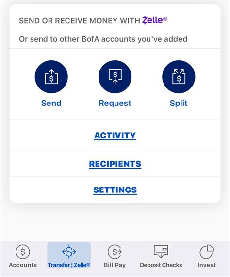 zelle money transfer fee for bank of america