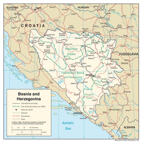zemljevid bosne in hercegovine