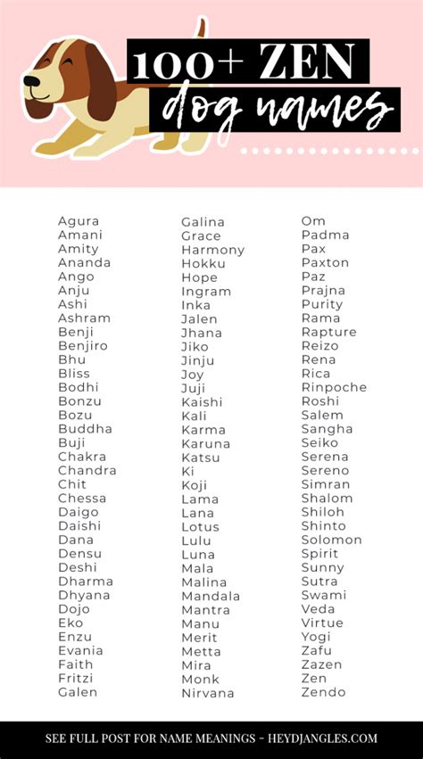zen names for dogs