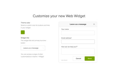 Zendesk Activate Web Widget