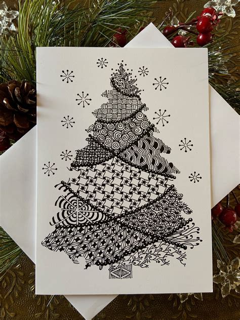 Christmas card 2013 Zentangle patterns, Zentangle ideas, Doodle art