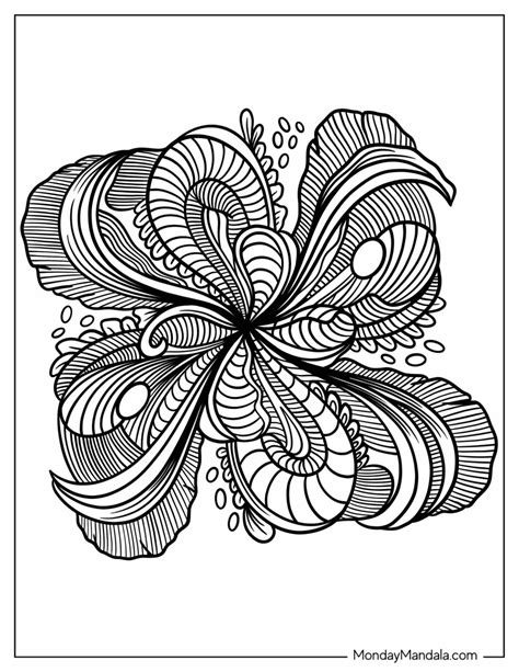 Zentangle Coloring Pages Black