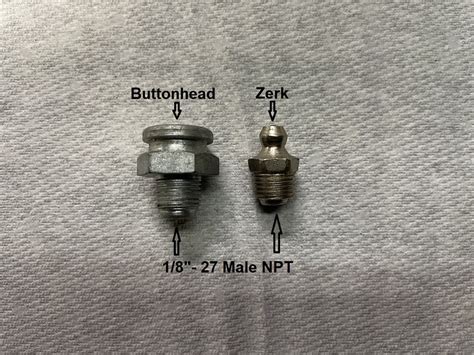 Zerk Fitting Size