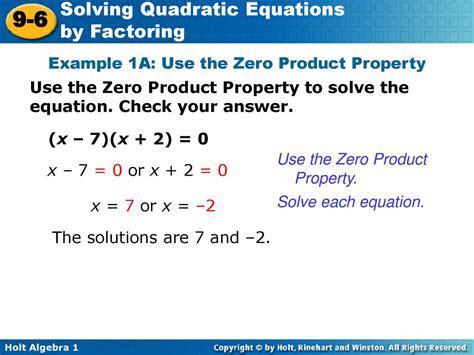 zero product property examples with answers