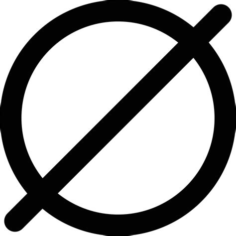 zero with slash symbol