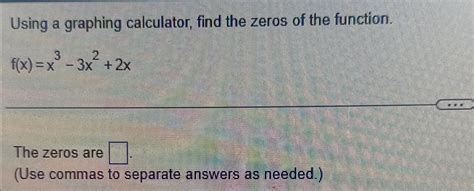 Zeros of a Function Graphing