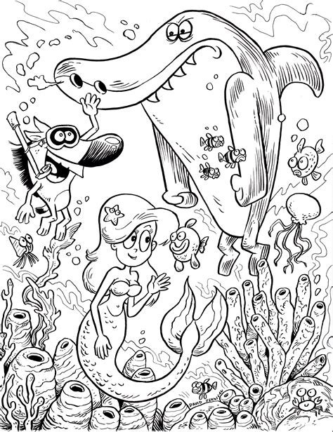 Zig & Sharko pagina 3 stampa e colora i disegni.