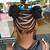 zig zag hairstyle with natural hair