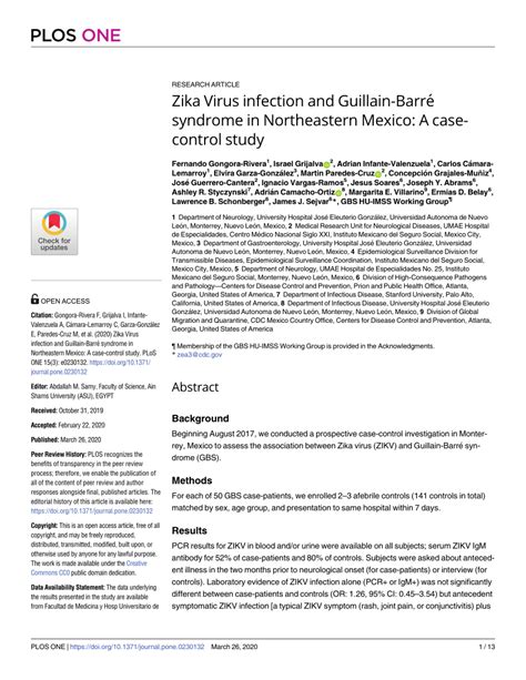 Zika Virus Case Control Study
