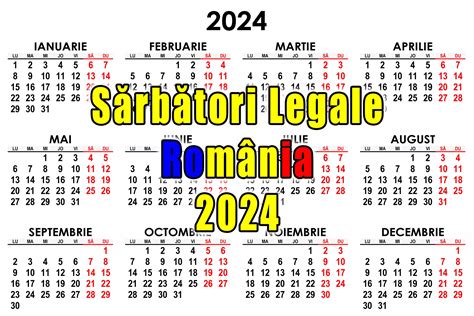 zile libere legale 2024 romania