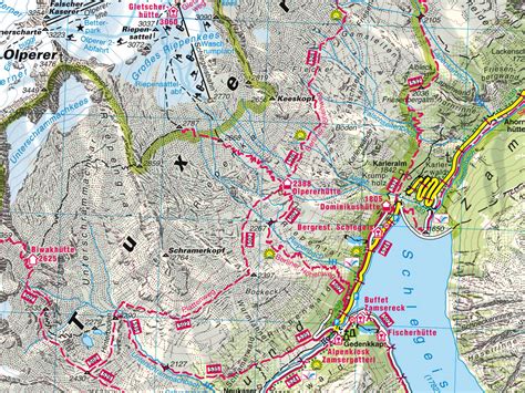 Zillertal Wanderkarte