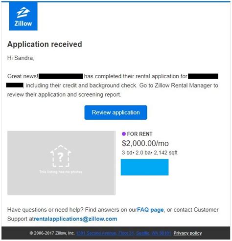 Zillow Rental Application Requirements