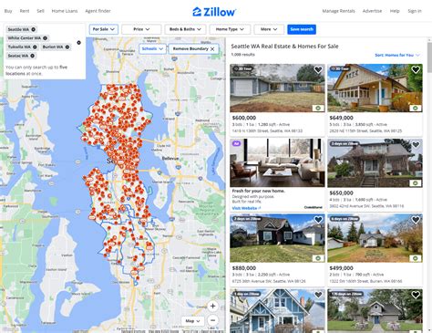 Zillow Saved Homes Map