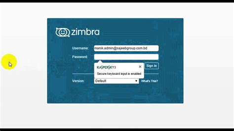 zimbra email epbfi