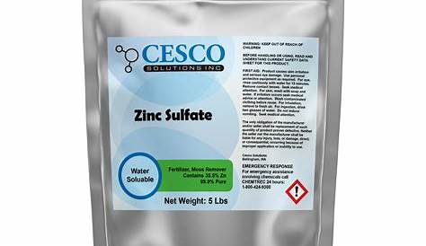 Zinc Sulfate Fertilizer Formula Factory 98 Chemical Znso4