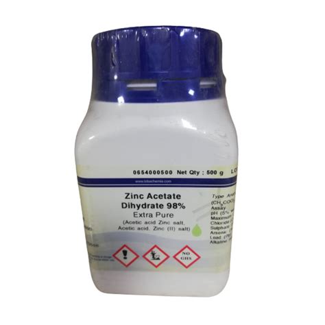 zinc acetate dihydrate sds
