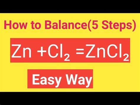 Zinc Chloride Balanced Equation