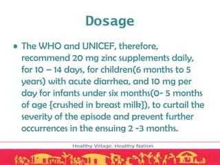 Zinc Tablet Dosage For Infants