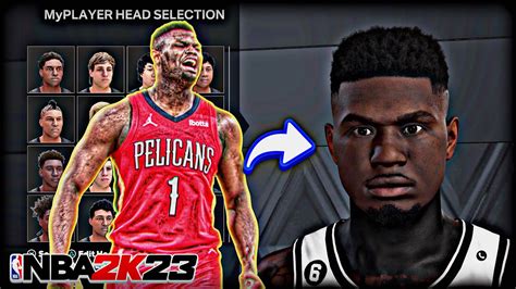 zion williamson face creation 2k23