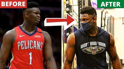 zion williamson weight loss and muscle gain