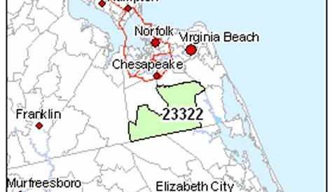 Zip Code Map Of Chesapeake Va