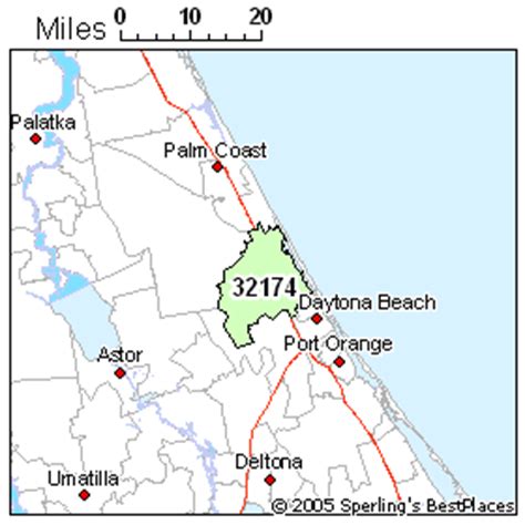 Daytona Beach FL Zip Code Map