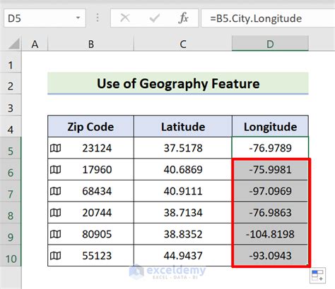 zip code list with latitude and longitude