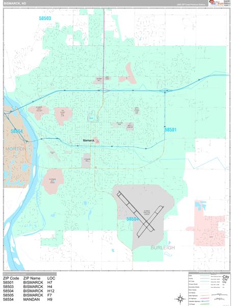 Zip Code Map Bismarck Nd