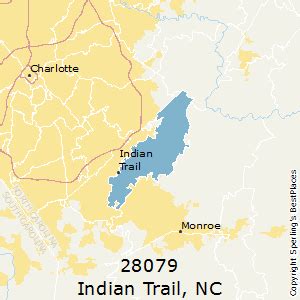 Zip Code Map Indian Trail Nc