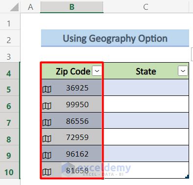 zip code to county excel formula